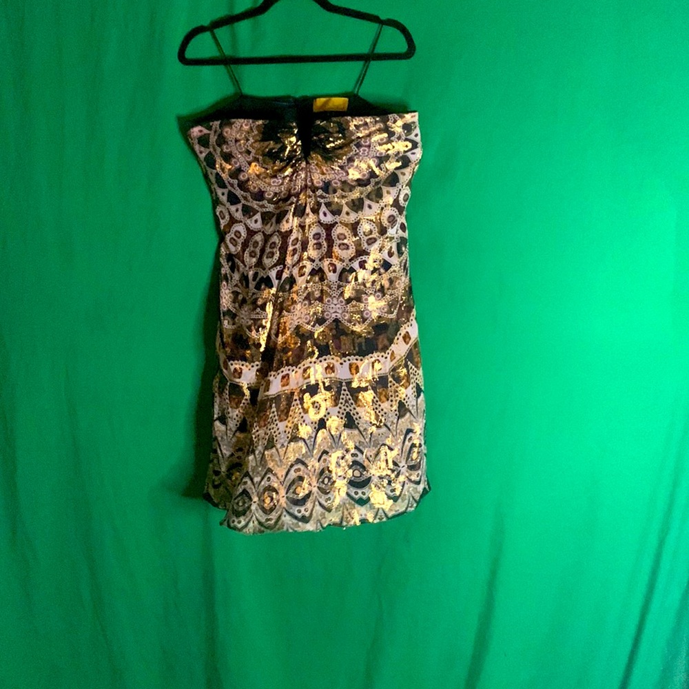 Nicole miller strapless midi dress size 12